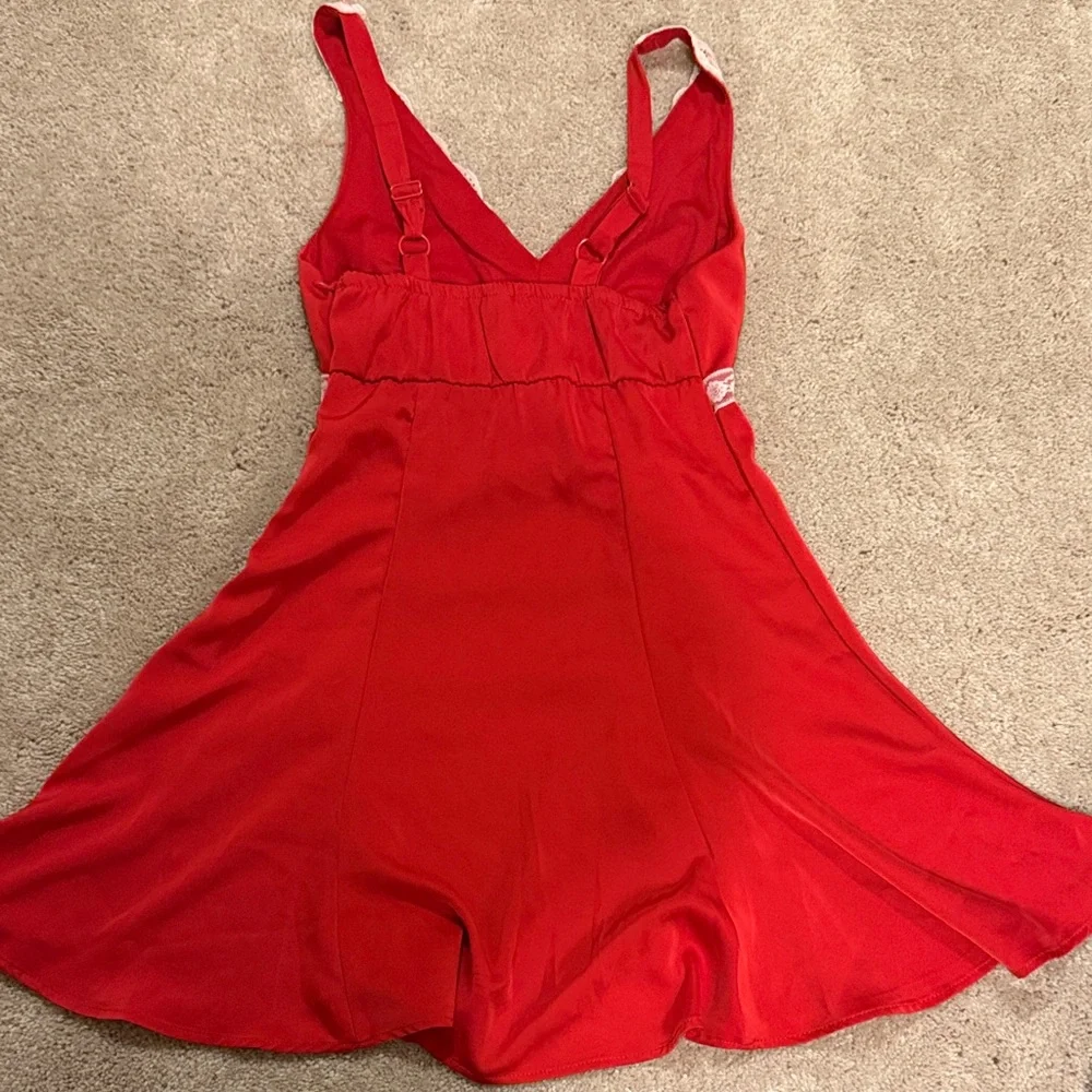 Wild Fable Elegant Red Lace Trim Nightgown - Picture 3 of 3
